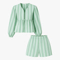 Women's Comfortable Summer Set with Puff Sleeves