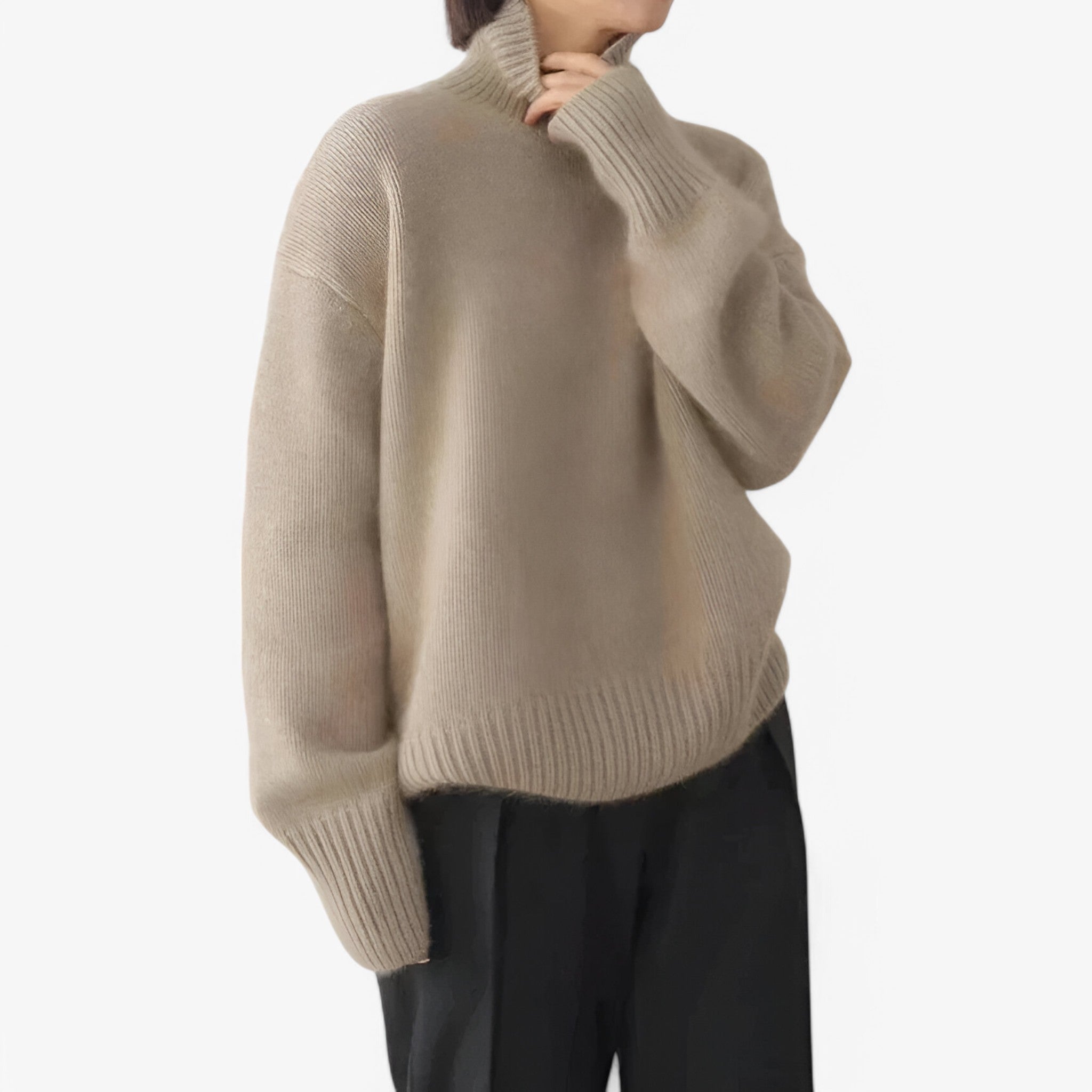 Julia | Cashmere Sweater - Khaki