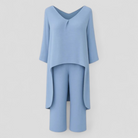 Lara | Matchende Sæt Dame - Elegant To-Delt Sæt - Lyseblå - Kvinders tøj - {{ product_tags }