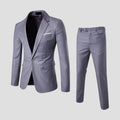 Men's Lightweight Slim Fit Two-Piece Suit for Weddings and Formal Events