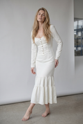 Buttoned Maxi Dress - Timeless Elegance with Front-Button Detailing