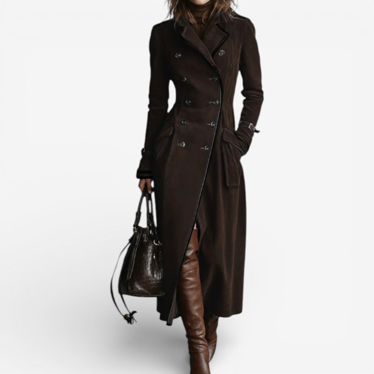 Luxe Suede Trench Coat