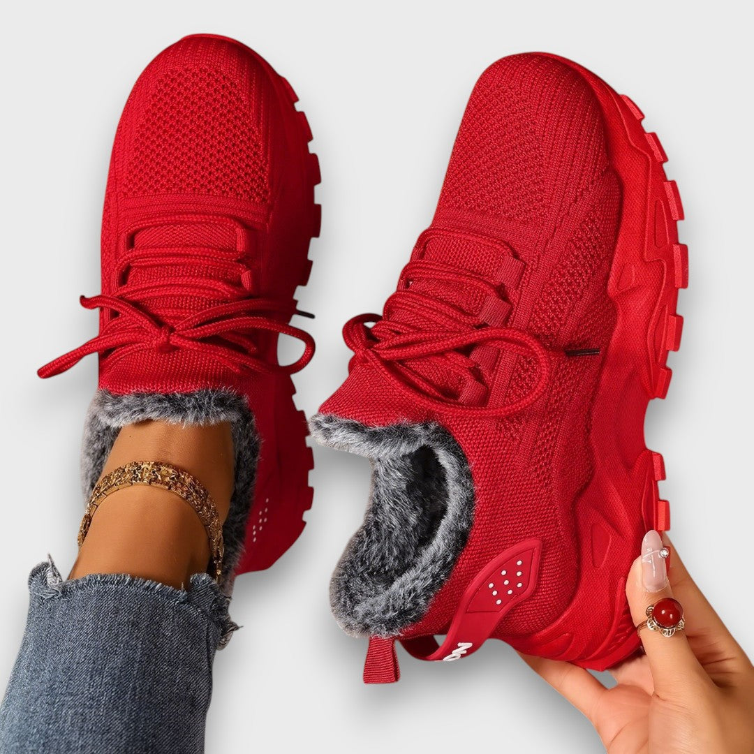 Chloe Cozy Lace-Up Winter Sneakers
