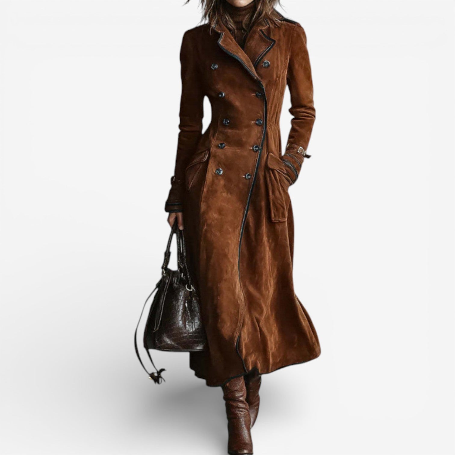Luxe Suede Trench Coat