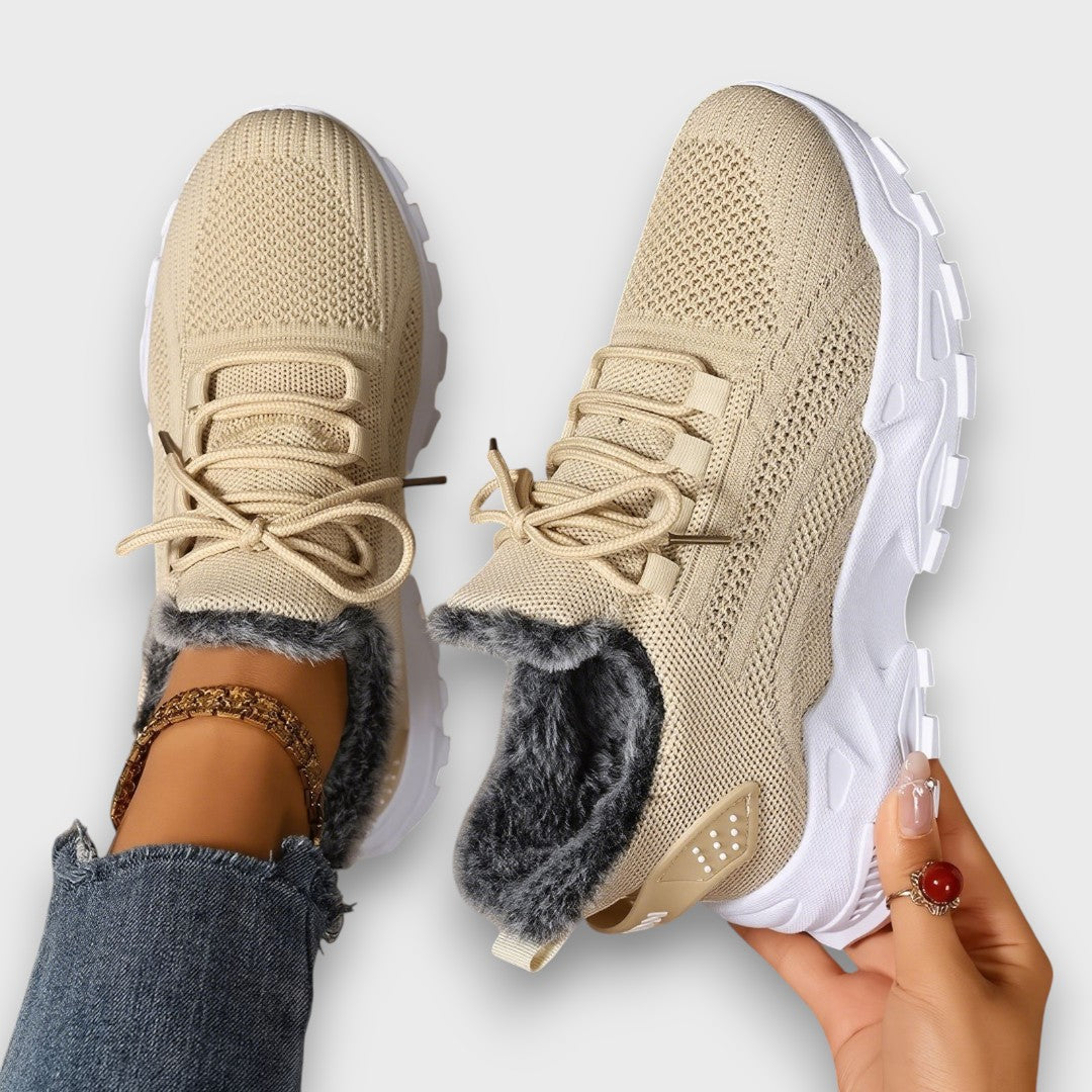 Chloe Cozy Lace-Up Winter Sneakers