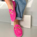Women's Elegant Chic Loafers with Gold Detailing