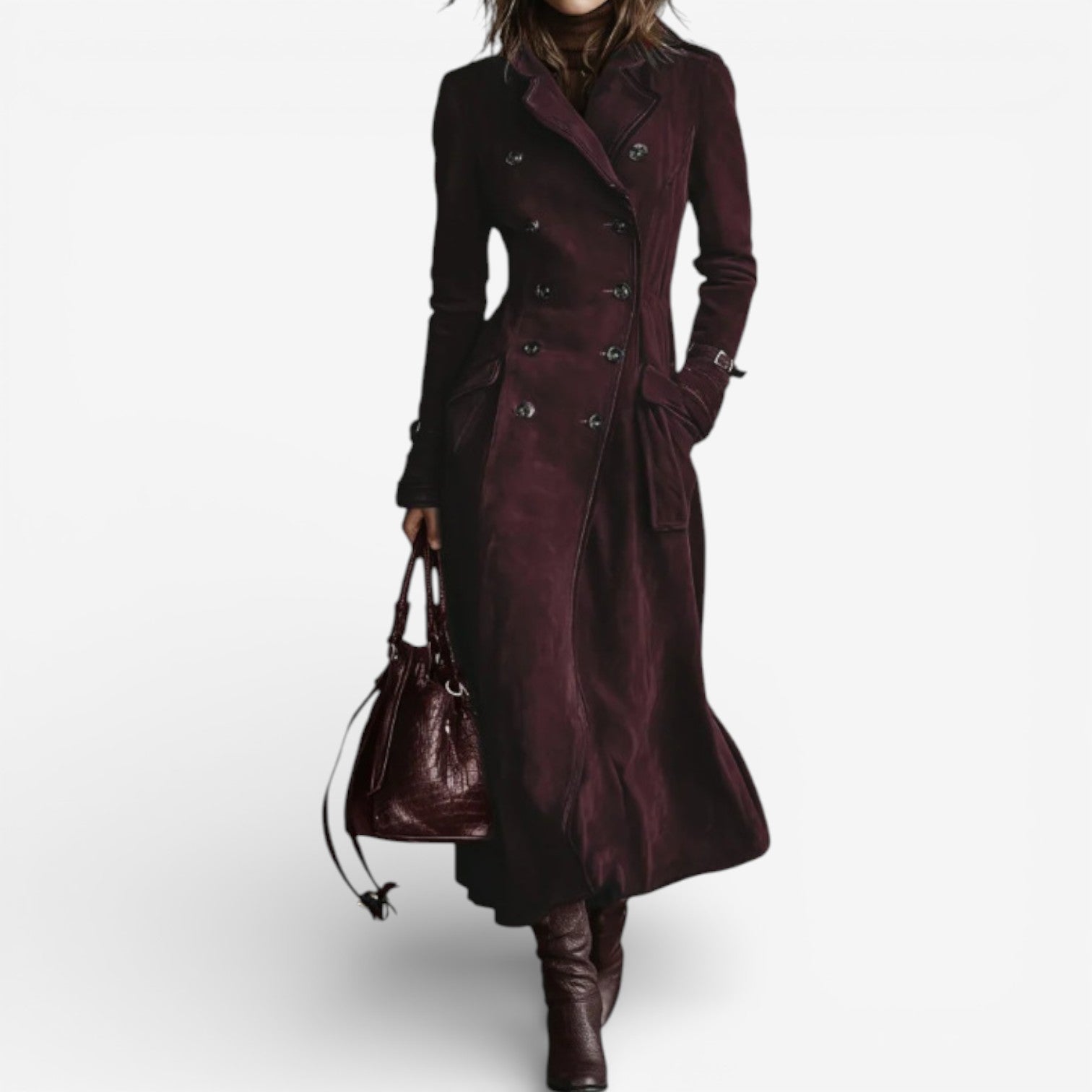 Luxe Suede Trench Coat