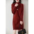 Women's Elegant Winter Dress - Timeless Style for Cold Weather