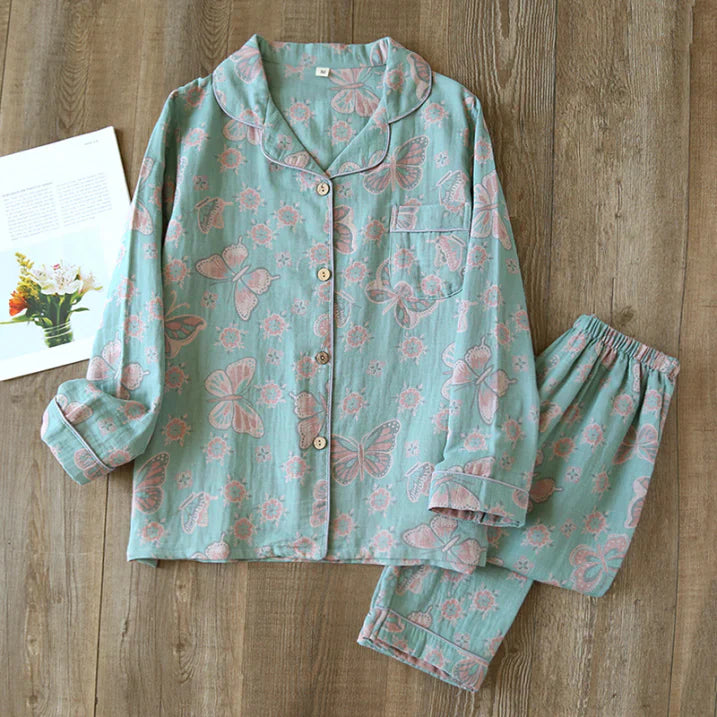 Women's Floral-Print Two-Piece Pajama Set - Modern
