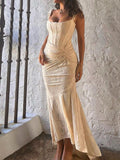 Elegant White Floral Maxi Dress for Women