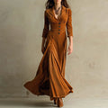 Women's Mirella Flowing Velvet Maxi Dress - Elegant, Fluid Silhouette