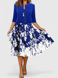Women's Aurora Blossom Elegance Midi Dress
