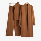 Ivy I Vintage Strikkesæt i 3 dele - Mørkebrun En størrelse - women's fashion - {{ product_tags }