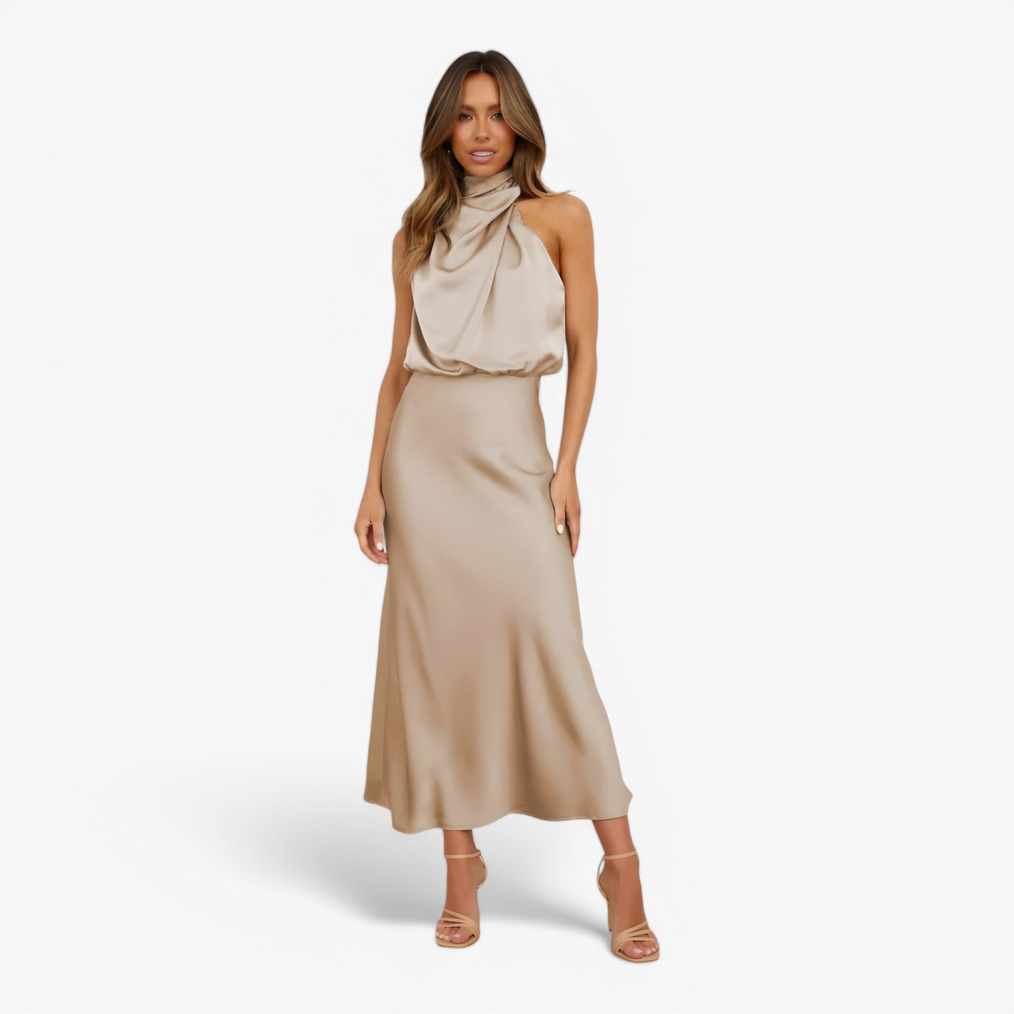 Vivienne Satin Dress — Refined Elegance, Timeless Allure