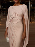 Luxe Pleated Drape Maxi Dress