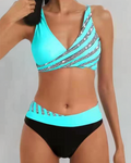 Women's Vibrantly Printed Bikini in Rich Warm Tones