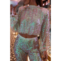 Chic Women's Two-Piece Turtleneck Set — Stylish Top and Pants