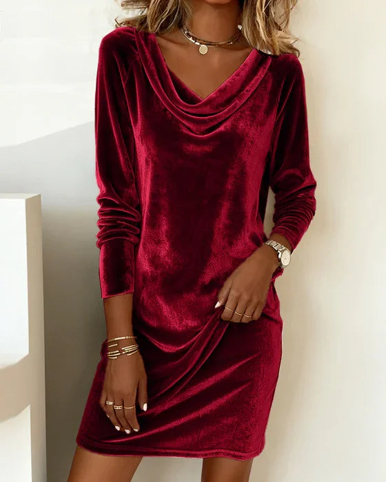 Frosina Velvet Dress - Relaxed, Flowing Silhouette