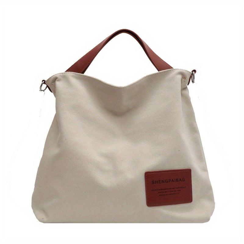 Chic Canvas Shoulder Bag - Stylish, Practical Everyday Carryall