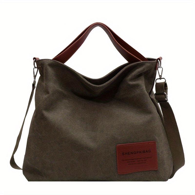 Chic Canvas Shoulder Bag - Stylish, Practical Everyday Carryall
