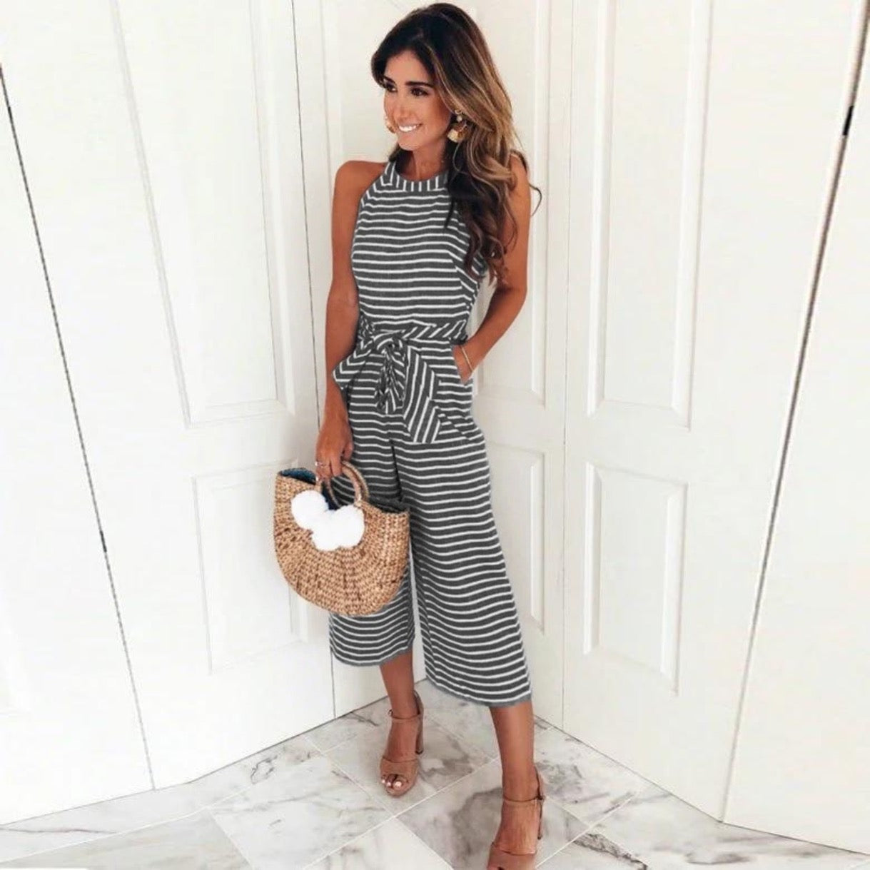 Hannah Striped Jumpsuit – Effortless, Chic Style