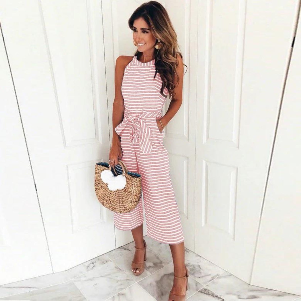 Hannah Striped Jumpsuit – Effortless, Chic Style