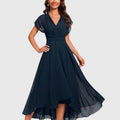 Women's Elegant V-Neck A-Line Dress