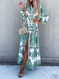 Women's Ophelia Paisley-Print Maxi Dress with Button-Front and High