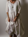 Women's Fit Maxi Dress with Round-Neckline — Effortless Comfort,