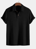 Men's Premium Waffle-Knit Polo Shirt