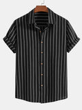 Men's Classic Striped Button-Up Shirt