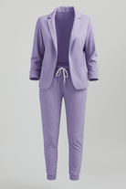 Amelie | Damen Blazer-Set med joggingbukser - Lilla - Amelie | Damen Blazer-Set med joggingbukser- €25 - {{ product_tags }