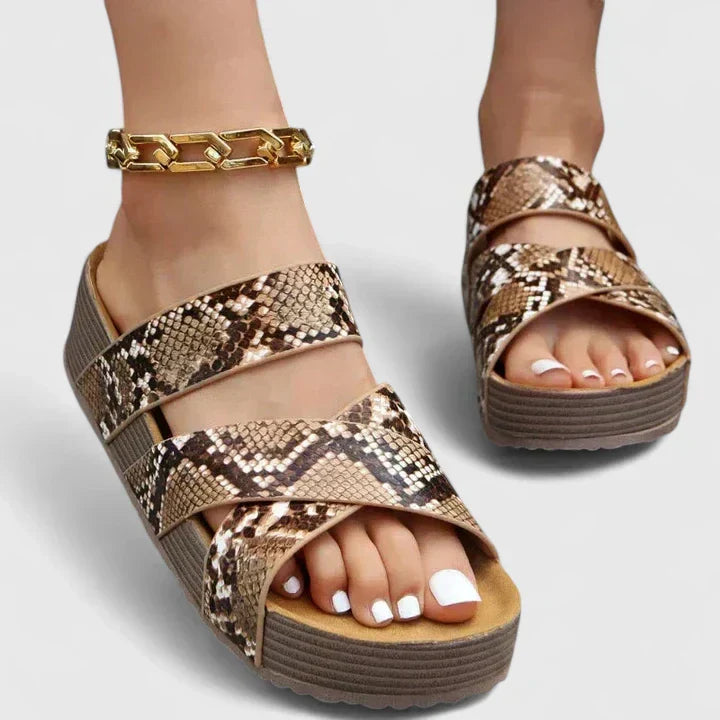 Delaney Braided Cross-Strap Sandals
