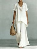 Elenia | Elegant Linen-Cotton Two-Piece Set