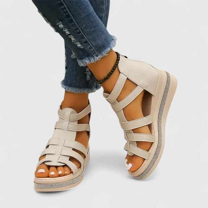Samantha Gladiator Wedge Sandals – Elevate Your Everyday Style