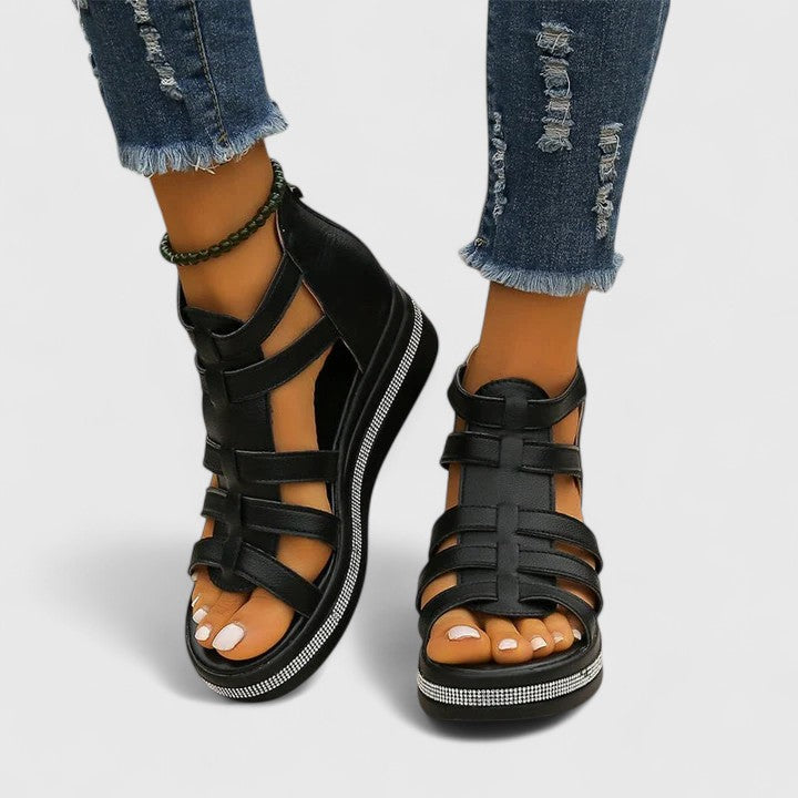 Samantha Gladiator Wedge Sandals – Elevate Your Everyday Style