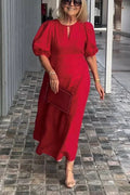 Women's Amelie Timeless Puff-Sleeve Dress - Effortless Elegance for