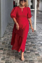 Amelie™ Timeless Puff-Sleeve Dress - Effortless Elegance for Any Occasion