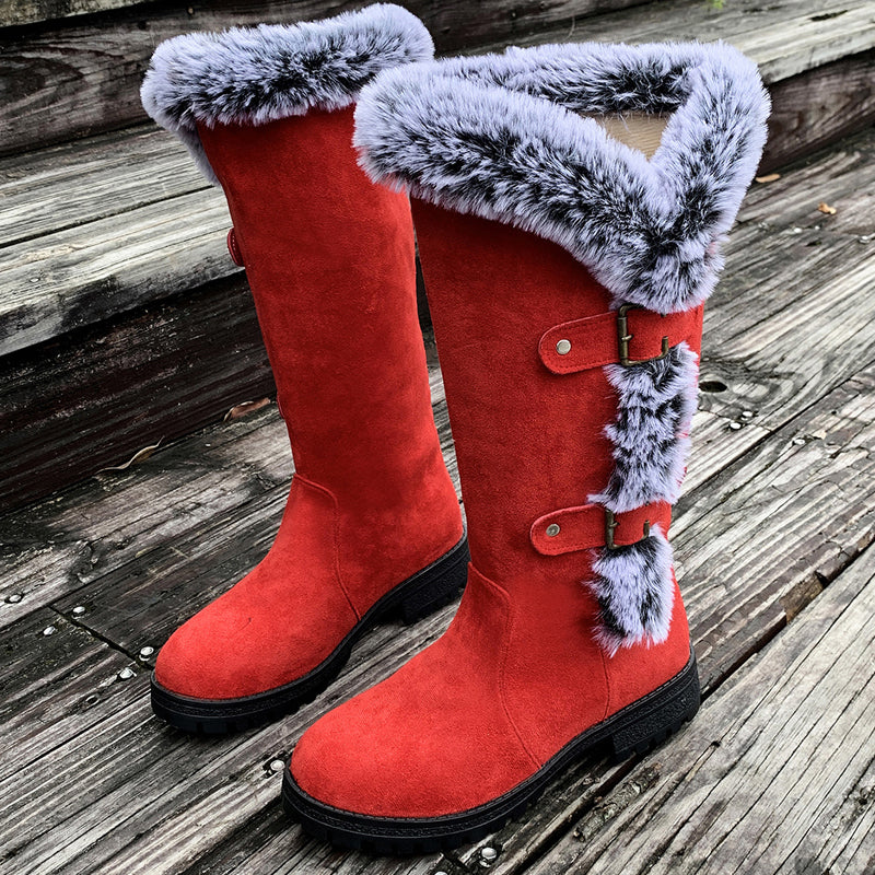 Women's Thick-Plush Mid-Calf Snow Boots - Ultra Cozy & Warm